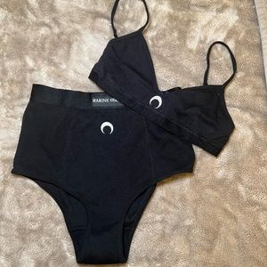 Black Marine Serre Two Piece Set